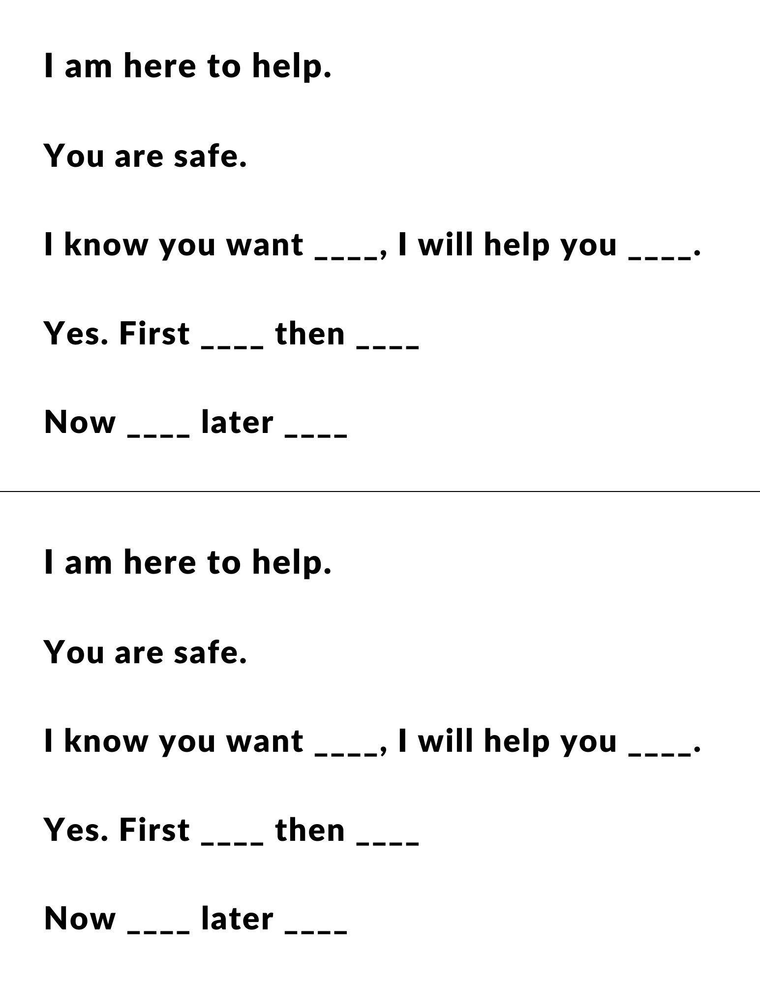 Reassurance Phrases